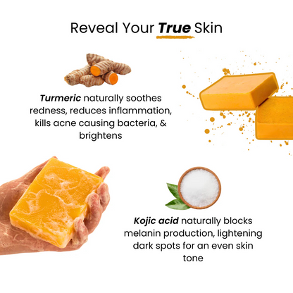 Lemon Turmeric & Kojic Acid Brightening Soap